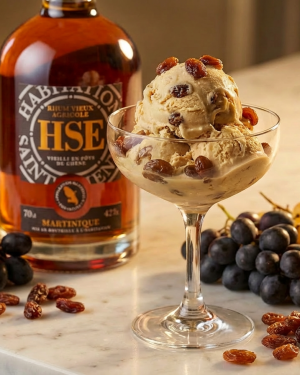 Glace Rhum Raisins – Rhum HSE Martinique