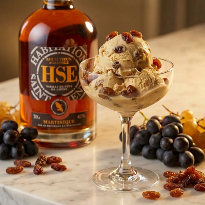 Glace Rhum Raisins – Rhum HSE Martinique