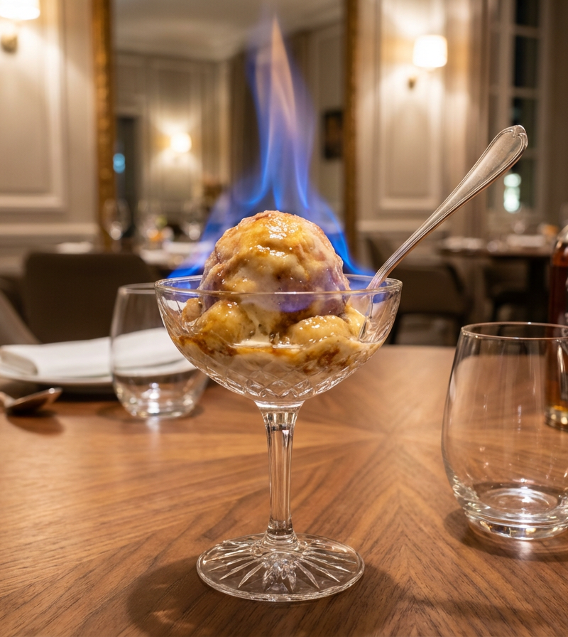 Glace Banane Flambée au Rhum HSE