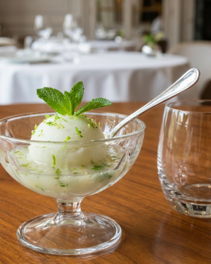 Sorbet Mojito – Menthe fraîche, Citron vert, Rhum HSE