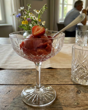 Sorbet Fraises de La Gaude – Producteur M. Gianni (70%) – En saison